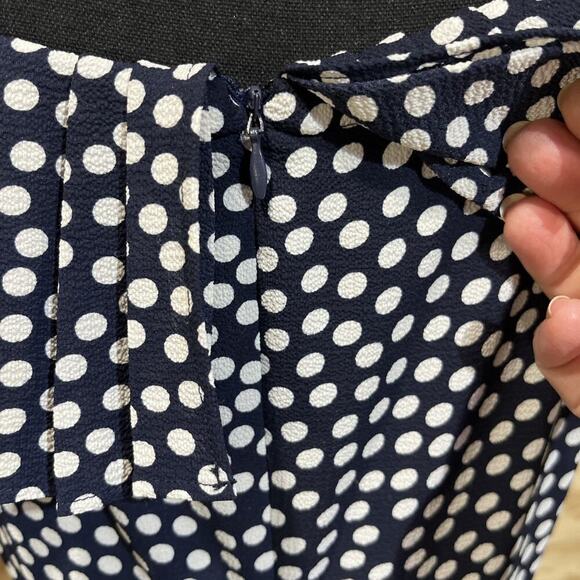 Betsy Johnson Dress Polka Dot Off Shoulder Midi Dress Fit & Flare Blue Size 6 - Picture 7 of 13